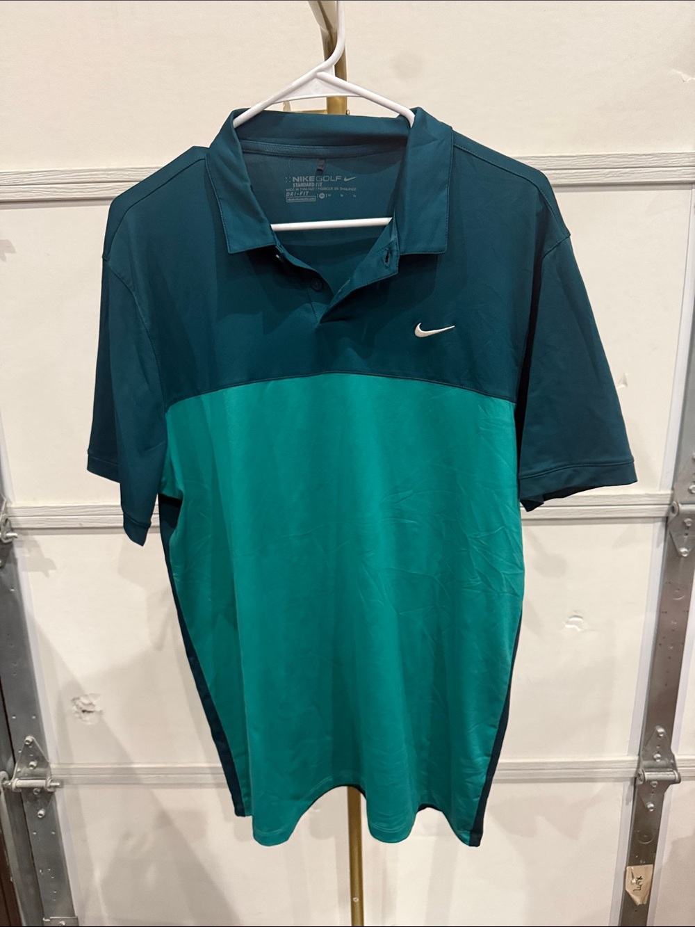 Nike Men's Two-Tone Teal/Deep Teal Polo Shirt